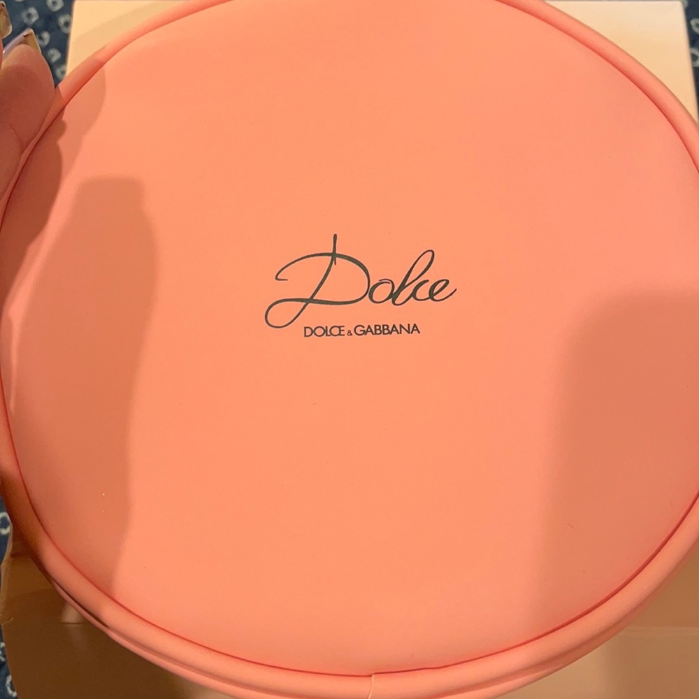 Dolce & Gabbana pink round pouch